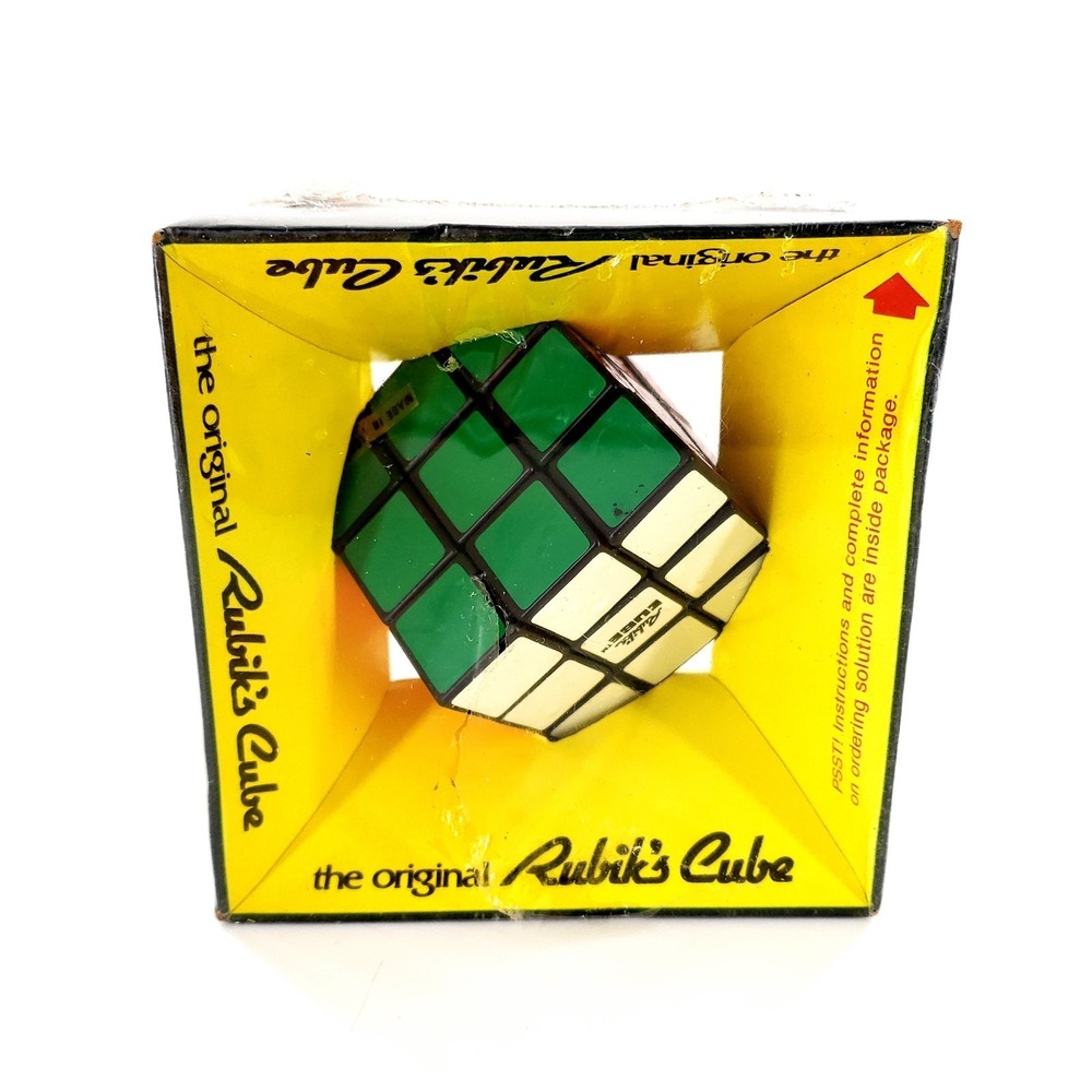 Vintage 1980 Ideal The Original Rubik's Cube No 2164-2 Torn Cellophane New READ